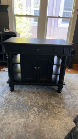Wood island/table with storage