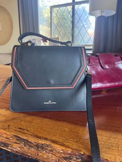 Roberta Rossi black Leather Structured Handbag