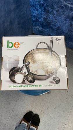 10 piece mix and measure set - stainless steel