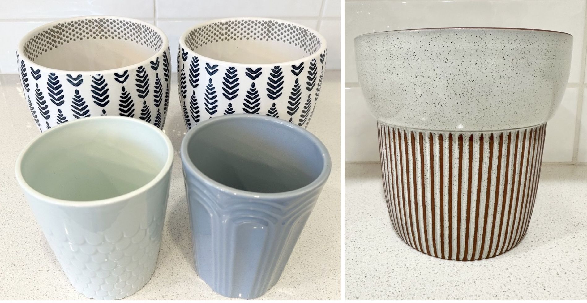 Allen + Roth Ceramic Planters Lot(6)