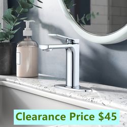 Bathroom Sink Faucet with  Deck Plate Single Handle,AA131CH big clearance sale