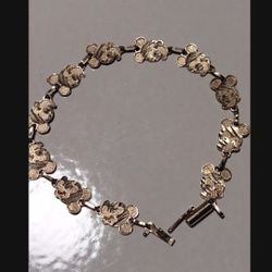 Vtg 10k Gold Mickey Mouse Bracelet