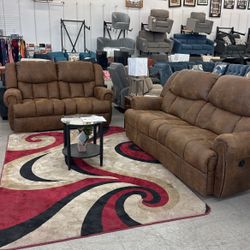 Oversized Reclining Sofa Loveseat Set Ashley 