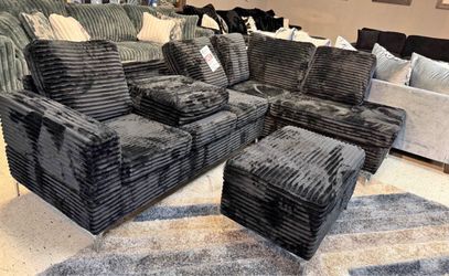 NEW SECTIONAL, SOFA WITH OTTOMAN AND FREE DELIVERY ORDER HERE PAY UPON ARRIVAL