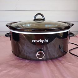 Crock-Pot 7 Quart Oval Manual Slow Cooker, Black 