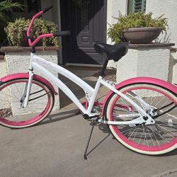 Soul Beach Cruiser- Pink & White
