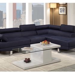 Blue Modern Sectional Sofa (Free Delivery)