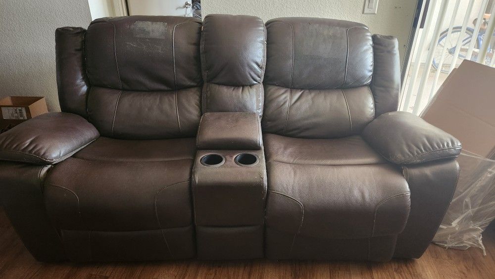Electric 2-Seat Recliner Loveseat β Brown