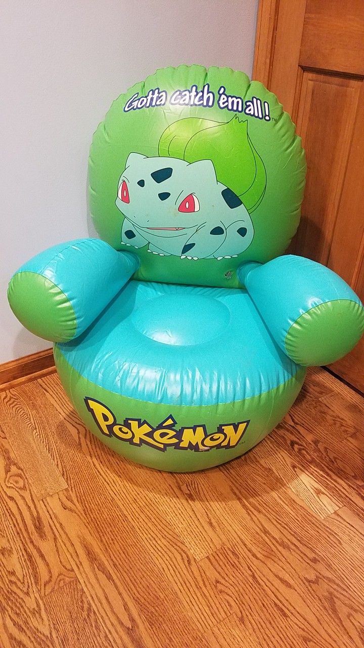 Rare Pokemon Bulbasaur inflatable chair