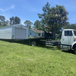 Sheds Relocated, Movemos Casita De Patio Container Rv Trailer Crane 
