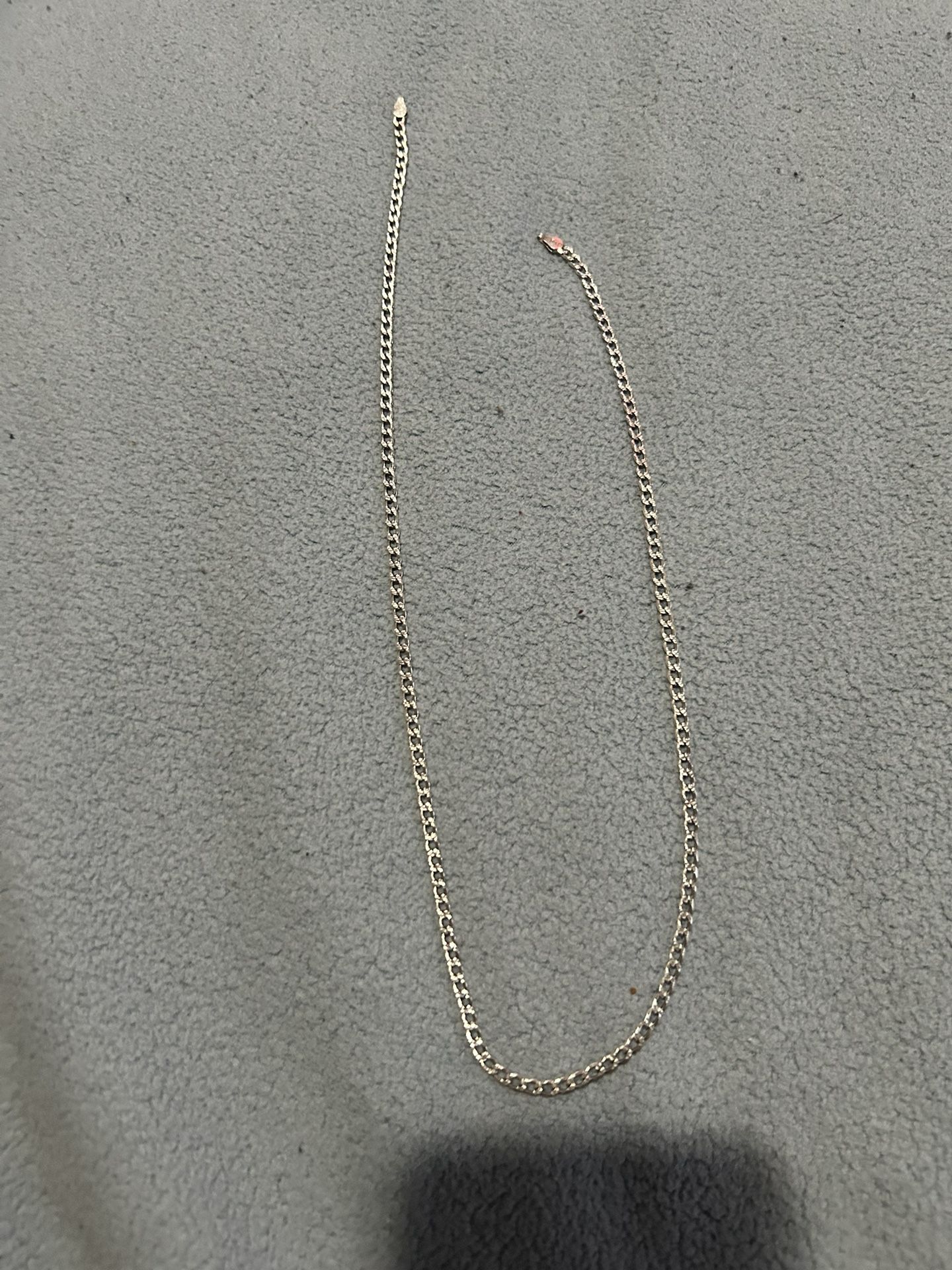 18 Inch Long Stone, Silver Necklace