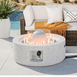 Outdoor Propane Fountain Fire Pit Table