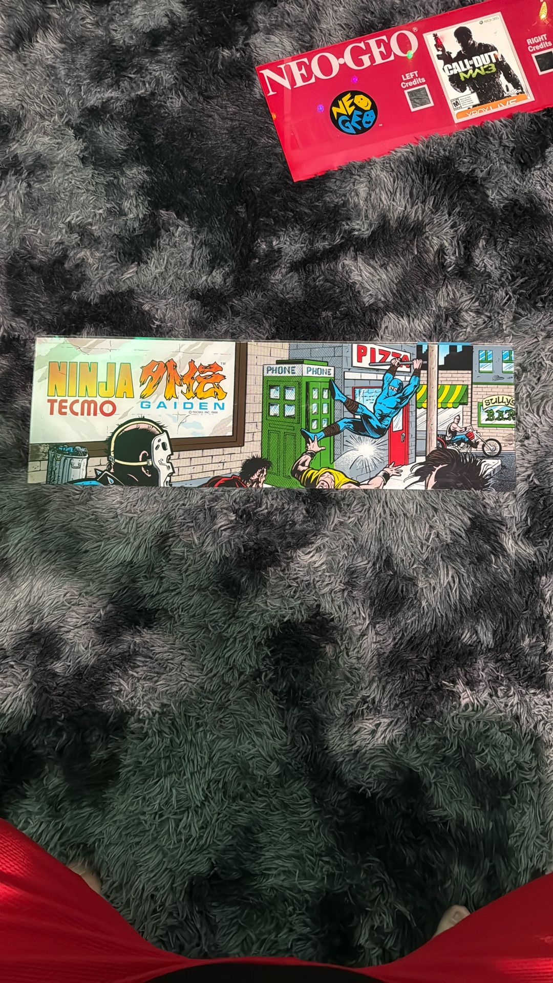 Official Ninja Gaiden authentic arcade marquee plexi nintendo video game sign tecmo