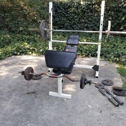 Competition Weight Lifting Bench Set 