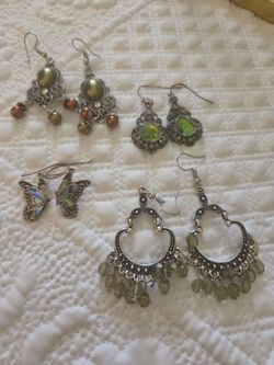 4 Pairs Boho Dangle Earrings Bundle