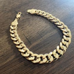 Gold Plated Cuban Bracelet 8 1/2