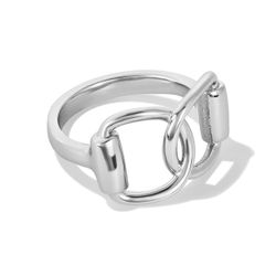 NEW James Michelle HORSE BIT RING. Sterling silver. Sz 6.