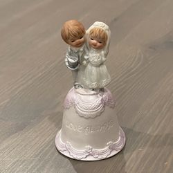 Vintage Bride & Groom Love Always Wedding Statue Cake Topper