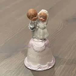 Vintage Bride & Groom Love Always Wedding Statue Cake Topper