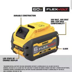DEWALT FLEXVOLT 20V/60V MAX 6.0Ah Battery (DCB606) – Genuine OEM