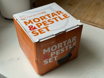 Priority Chef Mortar & Pestle Set – Like New – Great for Fresh Herbs, Spices & Guacamole