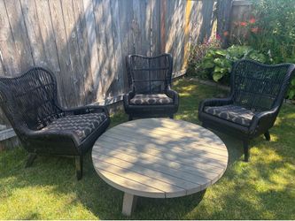 Patio chairs and table