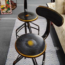 Copper-toned Metal Adjustable Stools