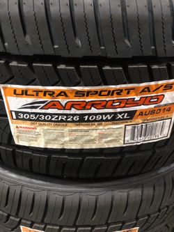 Brand New Tires (1) Arroyo Ultra Sport A/S (305/30R26) (Single) ($139)