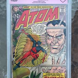 Atom #1 (1962) CBCS 2.5 — O/w to White Pages; Gil Kane verified signature CGC