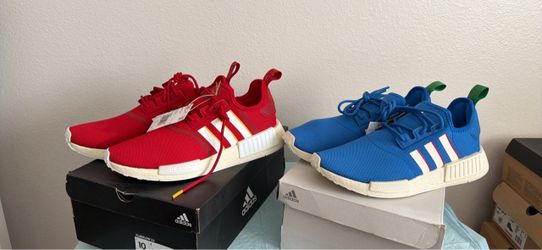 Adidas NMD R1 Sneakers – Red size 10 & Blue size 9.5