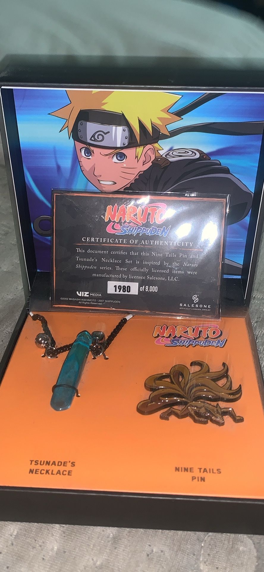 Naruto GameStop Exclusive “Tsunade’s Necklace” And “Nine Tails Pin