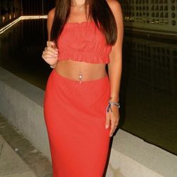 Red Skirt Set 