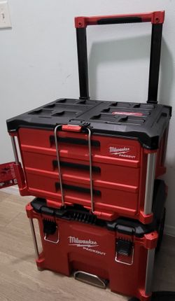 Milwaukee Packout 22" Rolling Modula Tool Box and Packout 22" Modular 3 Drawer Box