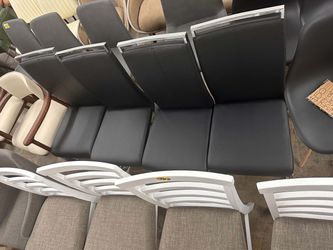 Modern Black PU Leather High Back Upholstered Side Chair, Dining Chair with C-shaped Tube Silver Metal Legs (Set of 4)