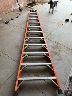 Orange 12’ foot step ladder