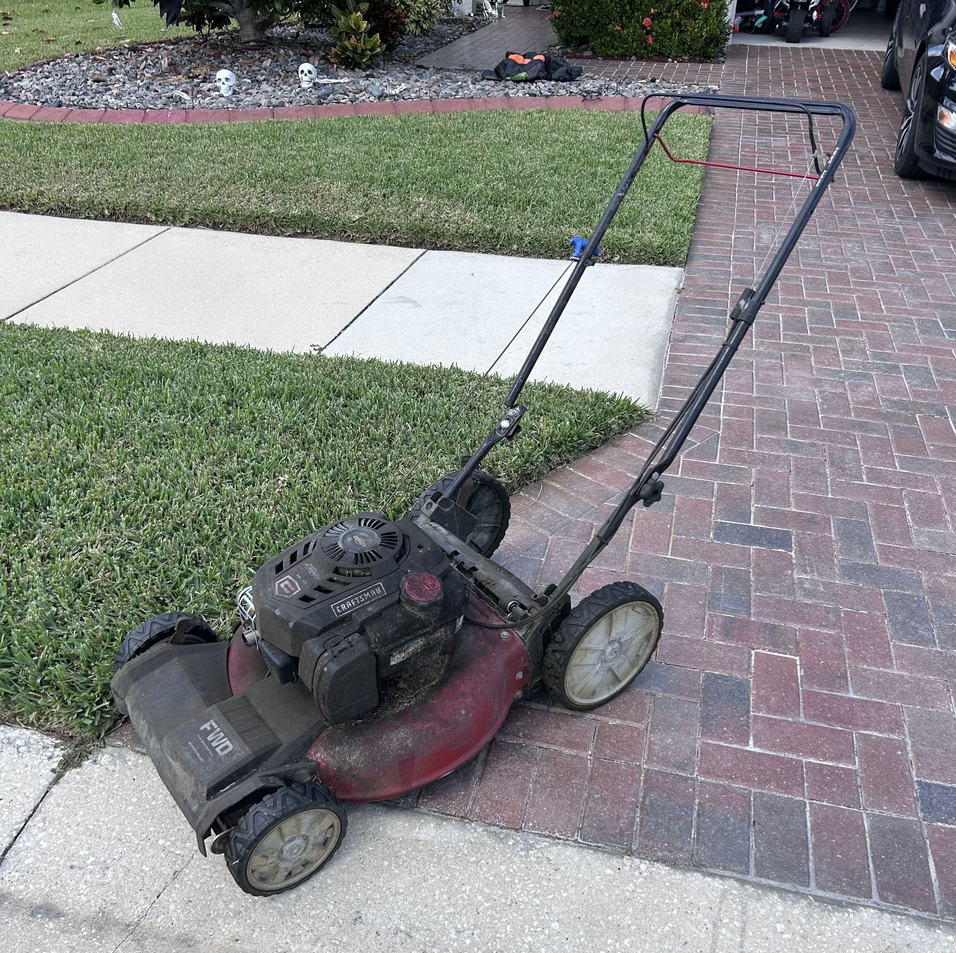 Free lawn mower - handle is broken but it works!