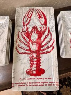 Australian Lobster Serving Platter & Plate 9-Piece Set