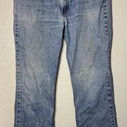 Vintage Levis 517 Jeans Mens 38x34 Blue Denim Bootcut Orange Tab USA Cowboy 1995