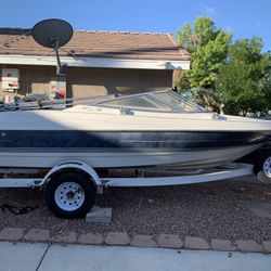 1997 Bay liner Open boat, With a 90 Force Mercury Outboard Motor