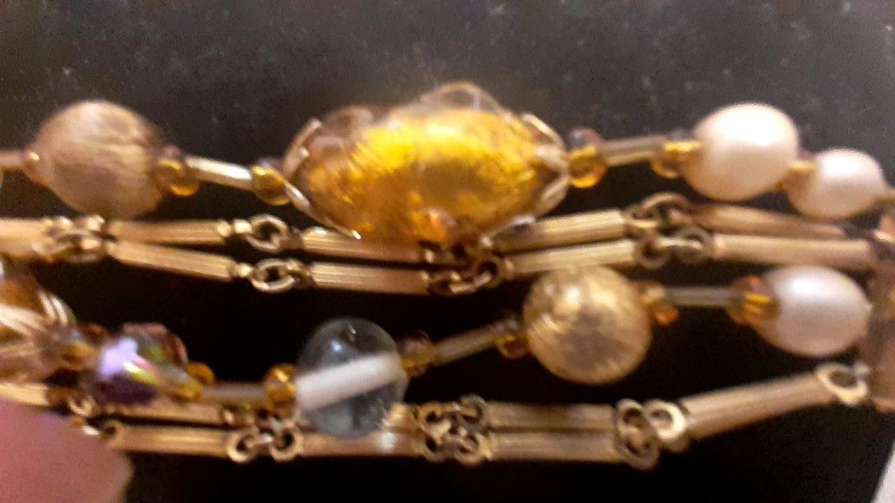 6 strand hand blown bracelet