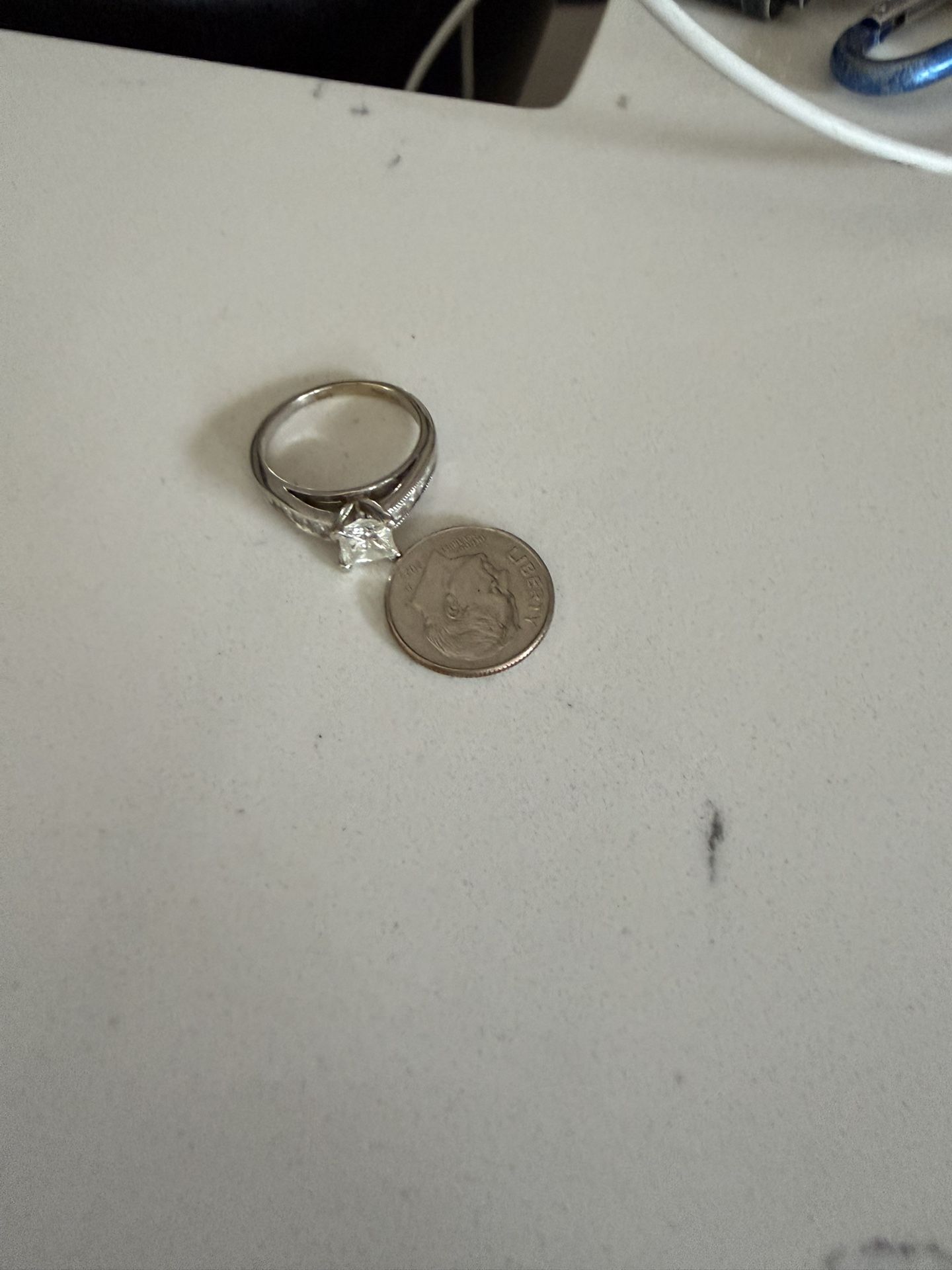 Princess Cut Diamond Engagement Ring – 14K White Gold – 1.7ct TW