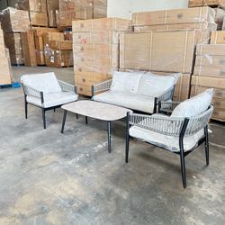 4pc Outdoor Patio Furniture Set With Cushion