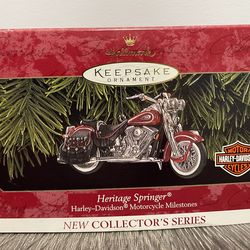 Hallmark Keepsake Ornament 1999 Harley-Davidson Heritage Springer Motorcycle