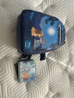 NWT Loungefly Disney Lady and the Tramp Mini Backpack & Wallet Set 🐶✨