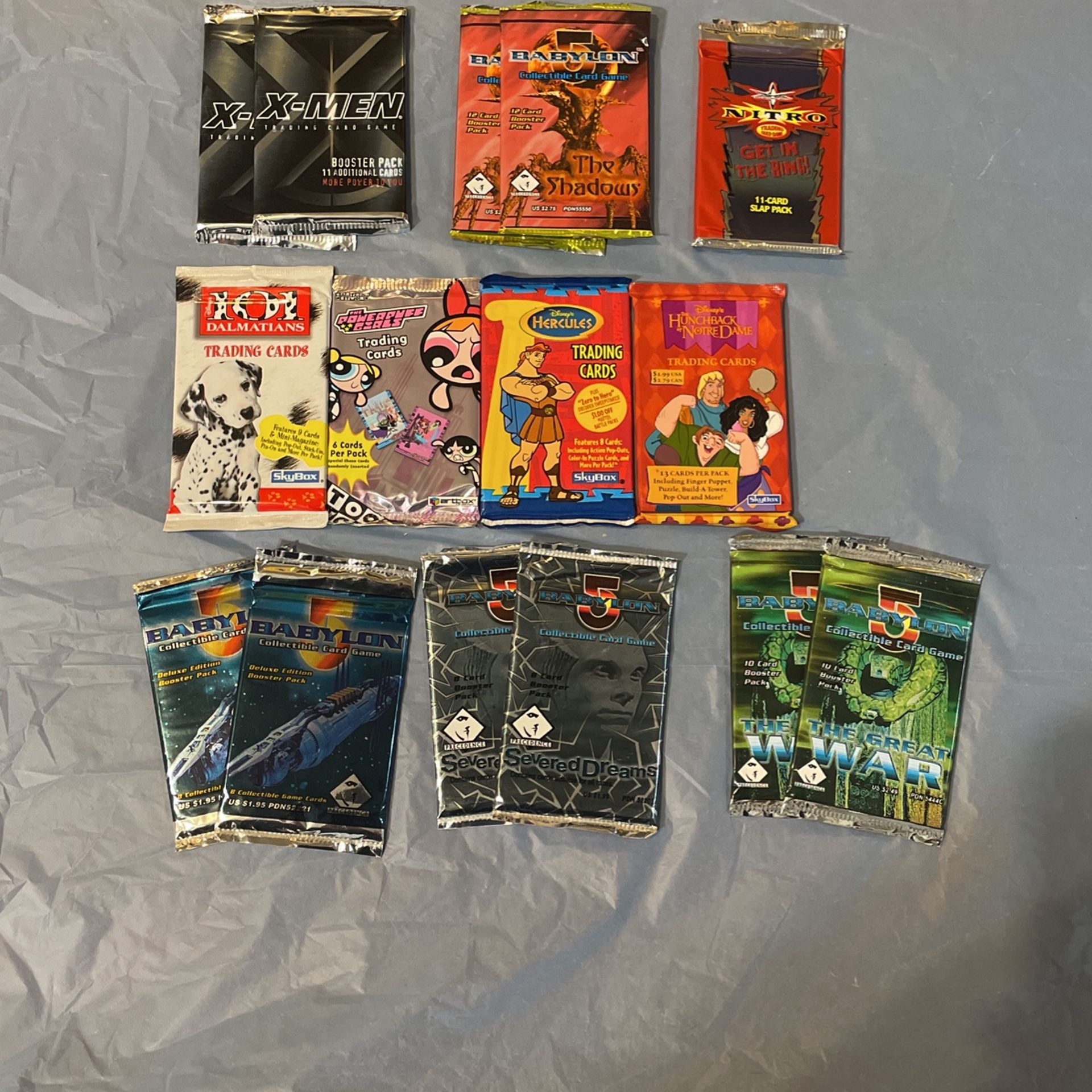 Booster Pack Sale!! X-Men, Babylon 5, Nitro