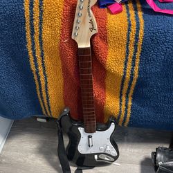Nintendo Wii Harmonix Fender Rock Band Wireless Guitar Model