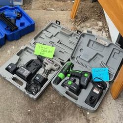 Porter Cable drill, also Kawasaki Battery operated Drills. Sold separate