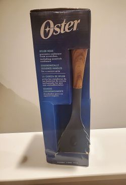 New Oster Everwood 5-Piece Nylon Kitchen Utensil Set with Wood Handles