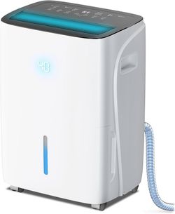 25 Pint Dehumidifiers for Small/Medium Rooms, Bedrooms & Bathrooms & Basement, Custom Humidity Control, 43dB Quiet, 3 Modes, Portable Home Dehumidifie