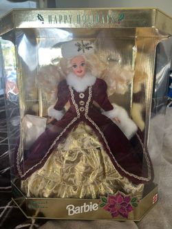 Mattel 1996 Happy Holidays Barbie Doll - Special Edition Blonde Vintage